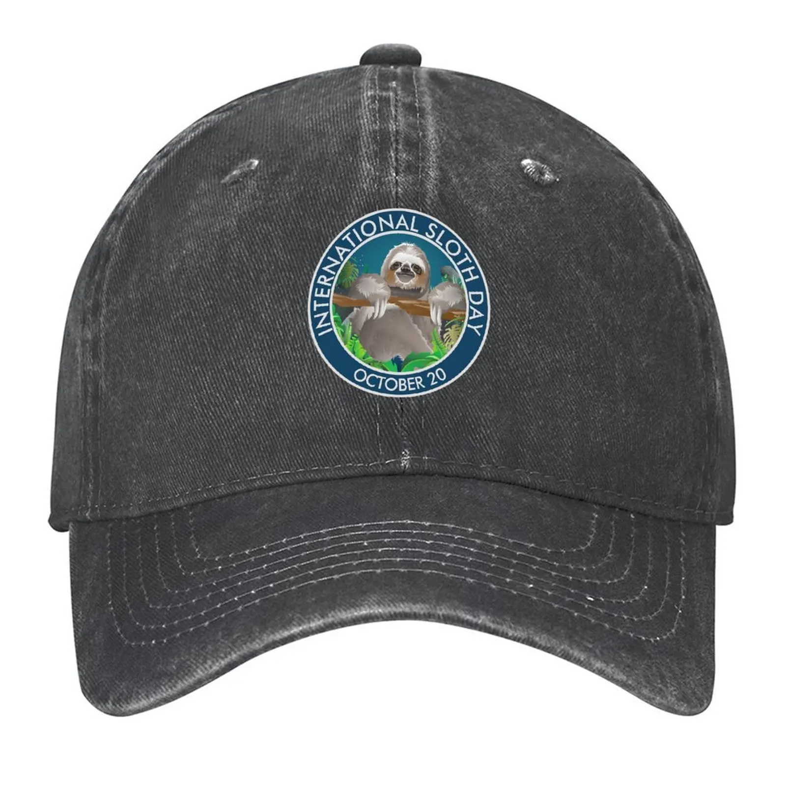 

International Sloth Day Baseball Cap Military Tactical Cap Golf Cap Unique hats New In Hat Women's Hats For The Sun Men's