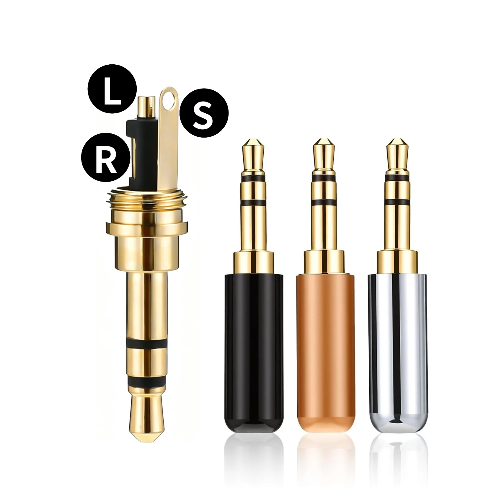3.5mm TRS 3‑Pole Stereo Headphone Jack 1/8