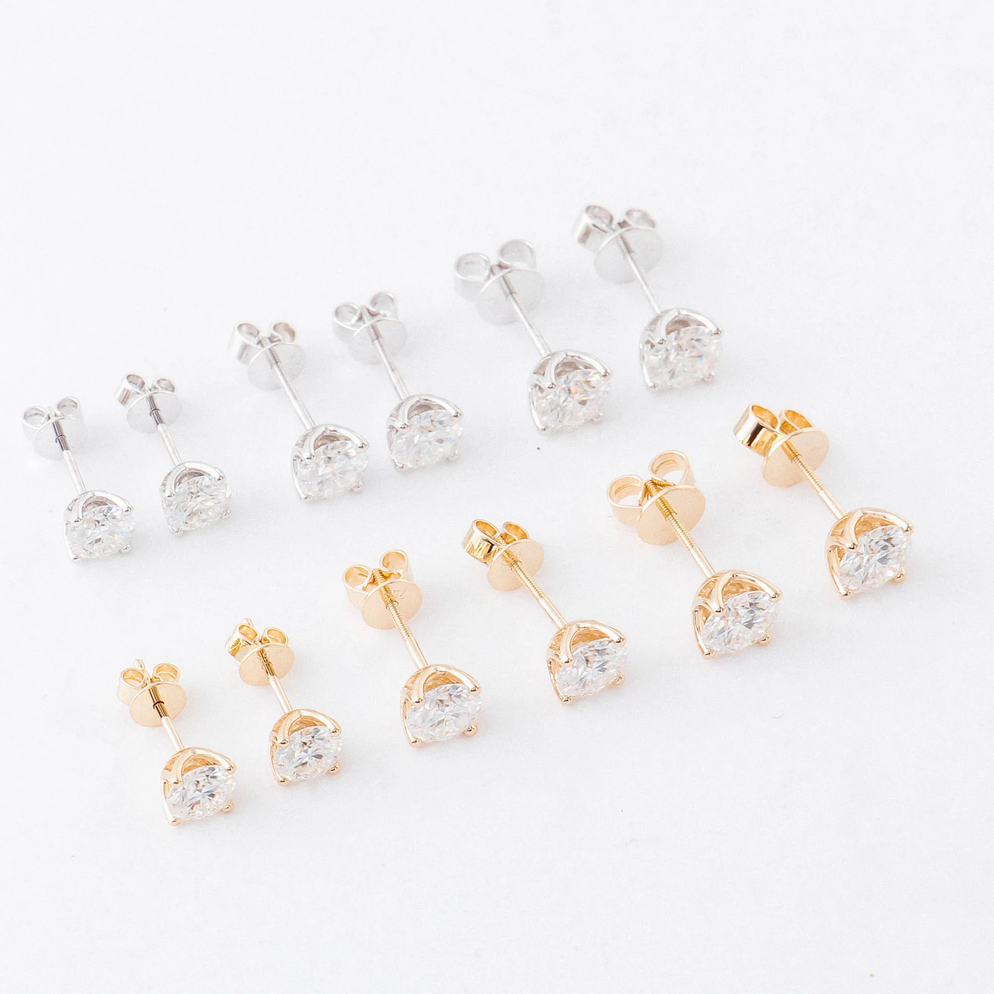 

Серьги-гвоздики в стиле мартини Provence из серебра 925 пробы, 5 мм Def, круглые муассаниты GRA Cert, классический дизайн с завинчивающейся спинкой для женщин и мужчин