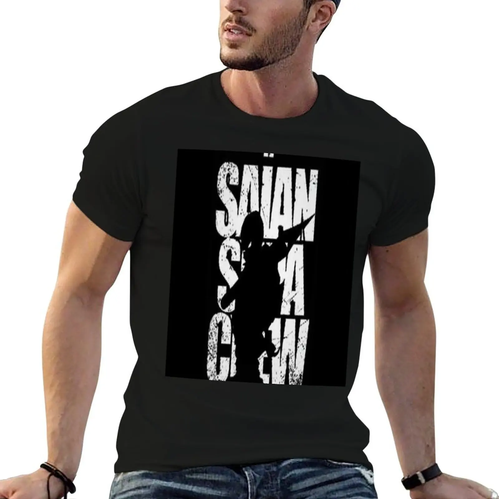 Saian Supa Crew T-Shirt animal prinfor boys rapper graphic tees Men's t shirts