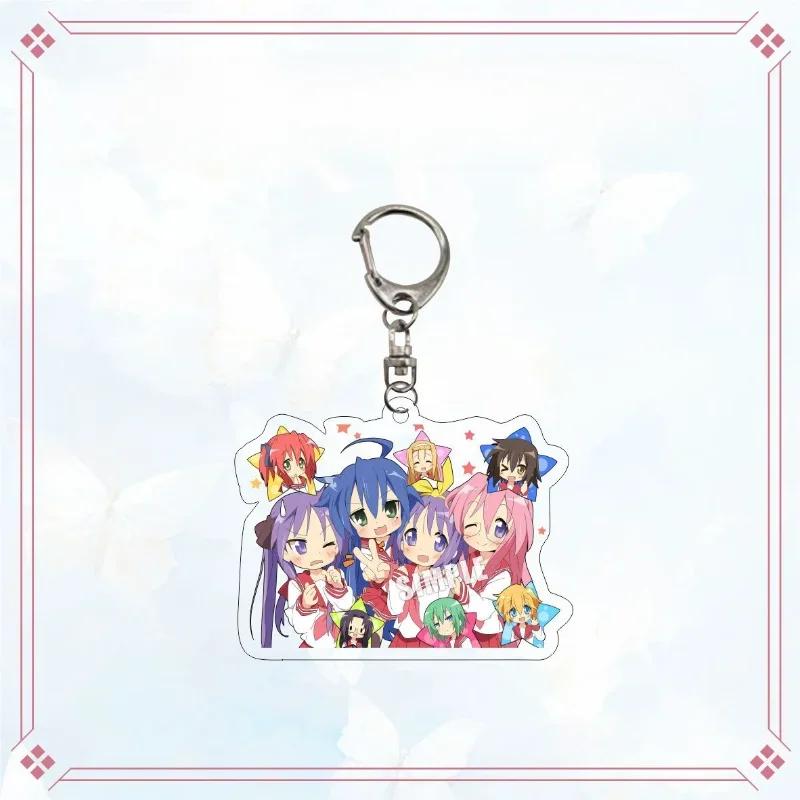 Sakura Sakura Hijiri Hijiri Kobayakawa Yutaka Anime Sandwich Double-sided Acrylic Keychain School Bag Pendant Kawaii Creative