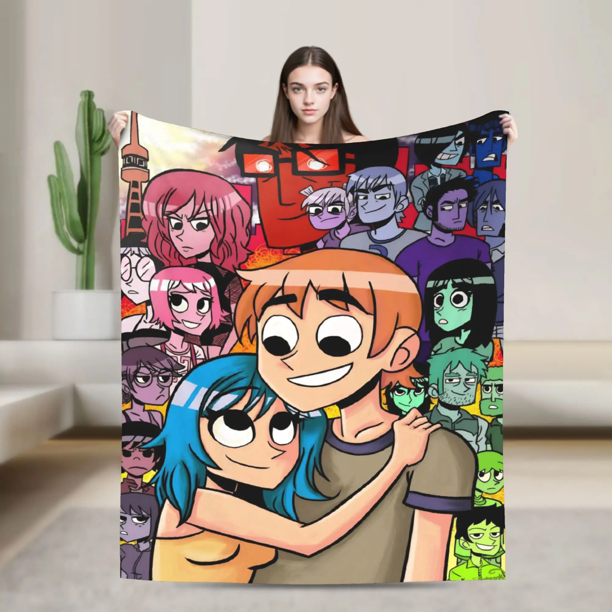 Scott Pilgrim vs. the World Blankets Flannel  Relax Super Soft Throw Blanket for Home Quilt