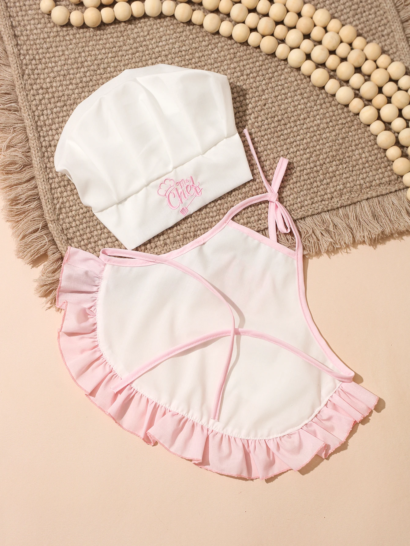 Ylsteed-ropa de fotografía bordada para recién nacidos, delantales para niñas y niños, sombreros de Chef adecuados para tomar fotografías, pequeños Chefs-HD, 2 uds.