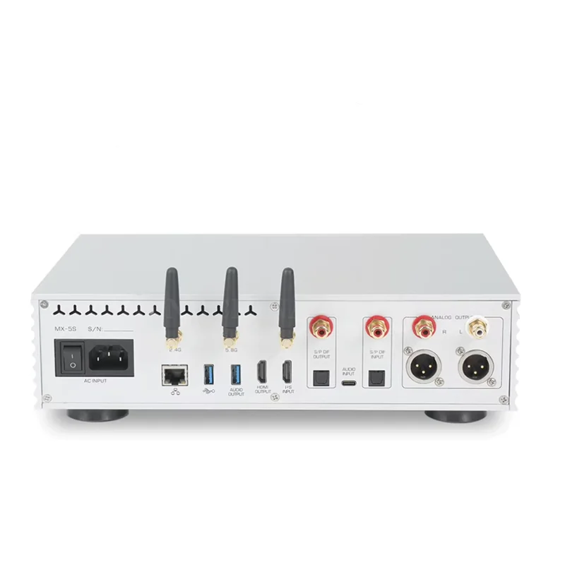 Alpha Audio MX-5S HIFI Streaming Desktop DSD512 Player+Decoder+Balanced Ear Amplifiers Integrated Machine 2 * CS43198 Decoder