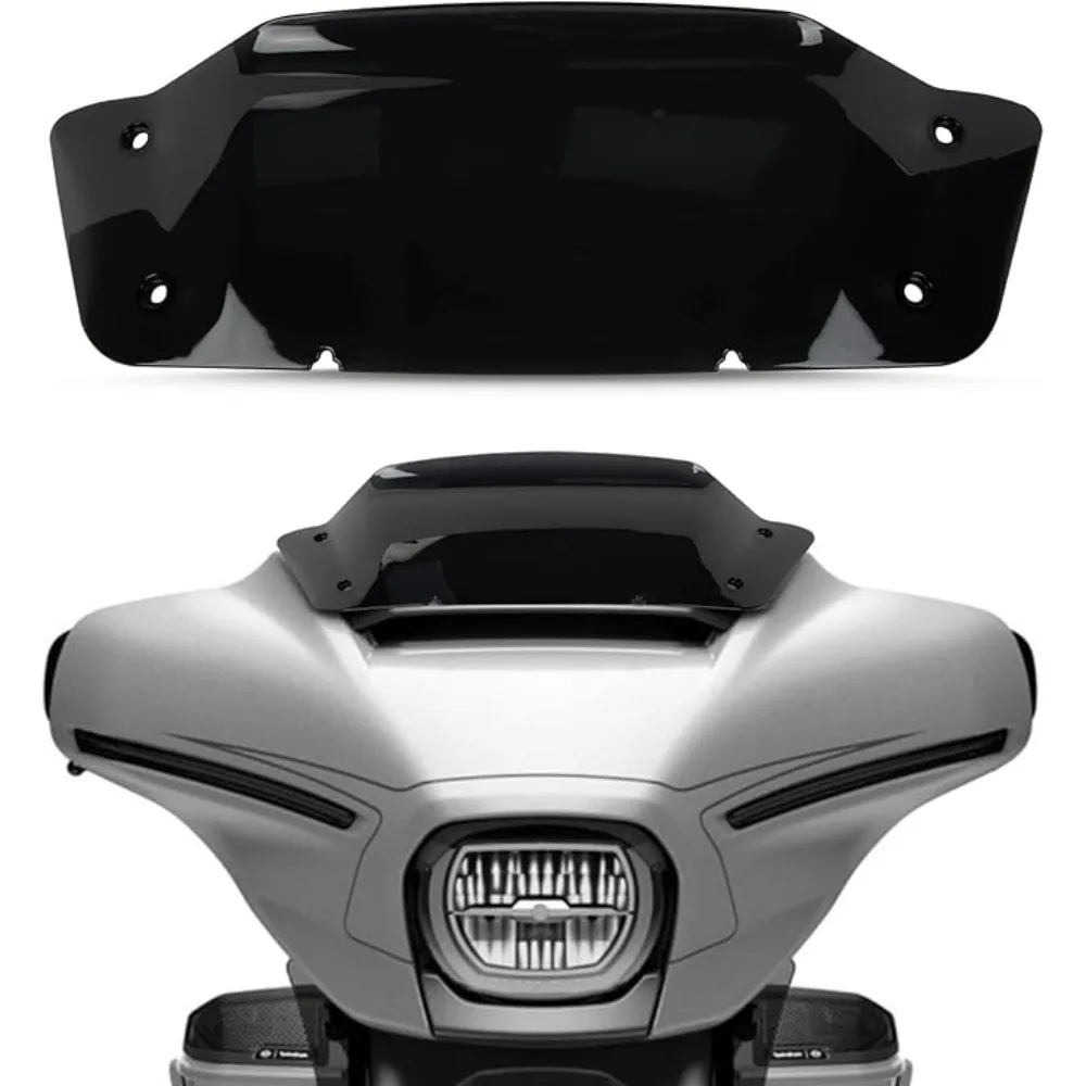 Motorrad Wave Windschutzscheibe Windschutzscheibe Wind Splitter für Harley CVO Street Glide FLHXSE, Street Glide FLHX 2023 2024