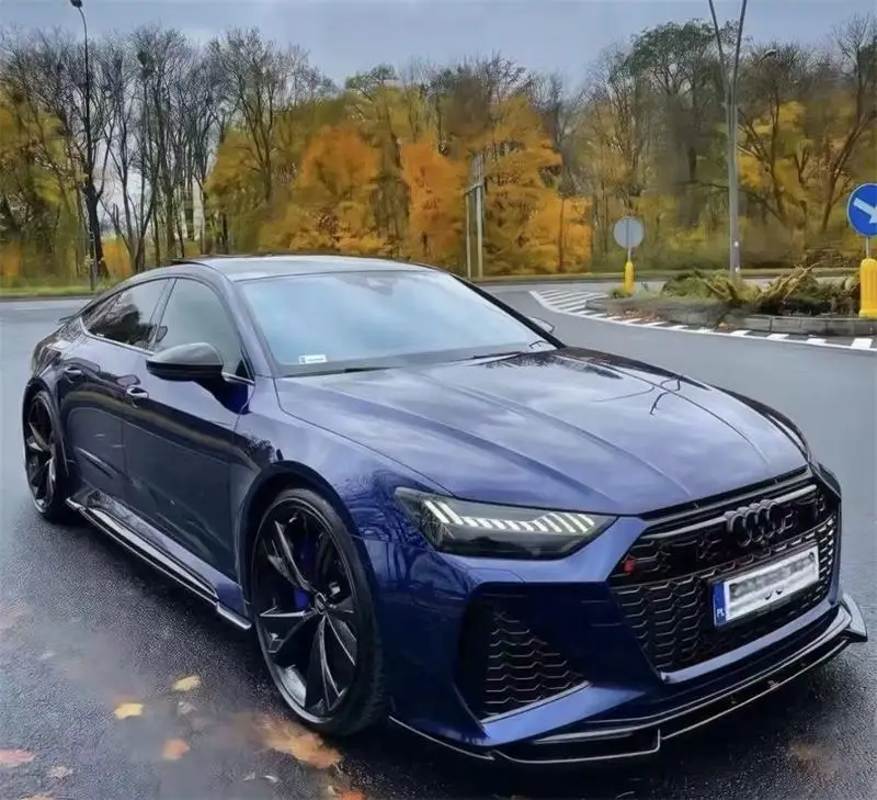 For Audi RS7 RS6 S7 S6 A7 A6 2021-2023 Real Carbon Fiber Front Lip Front Bumper Lower Lip Under Spoiler Splitters Body Kit - Image 3