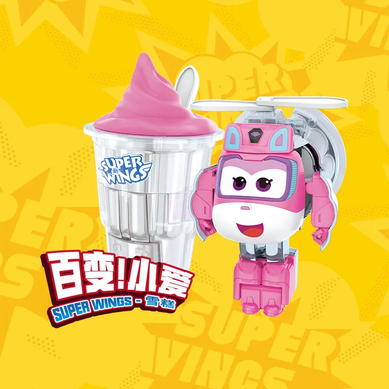 Auldey Super Wings Transformerend Speelgoed Eten Set Cola Hamburger Frietjes Deformatie Actiefiguur Speelset Voor Verzamelaars