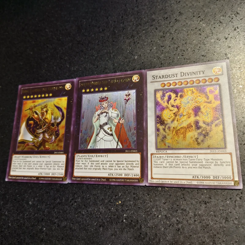 3 قطع يدويا يو غي أوه! بطاقة فلاش 2011 Wcs King Landia The Goldfang King Landia The Goldfang بطاقة قابلة للجمع لعبة هدية أنيمي