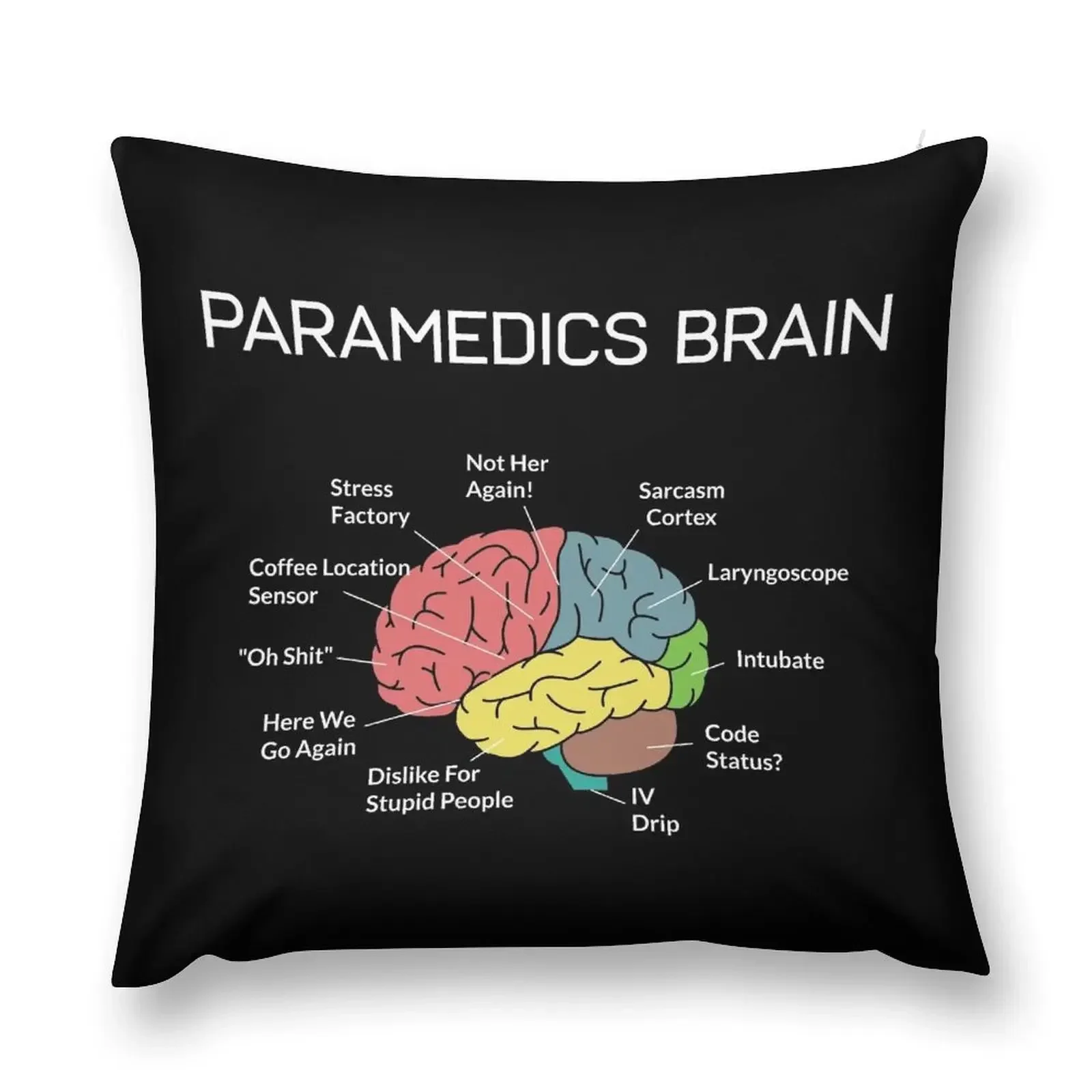 

Paramedics Brain Funny EMS EMT Paramedic Thin White Line Throw Pillow Decorative pillow case Sofa Cover pillow