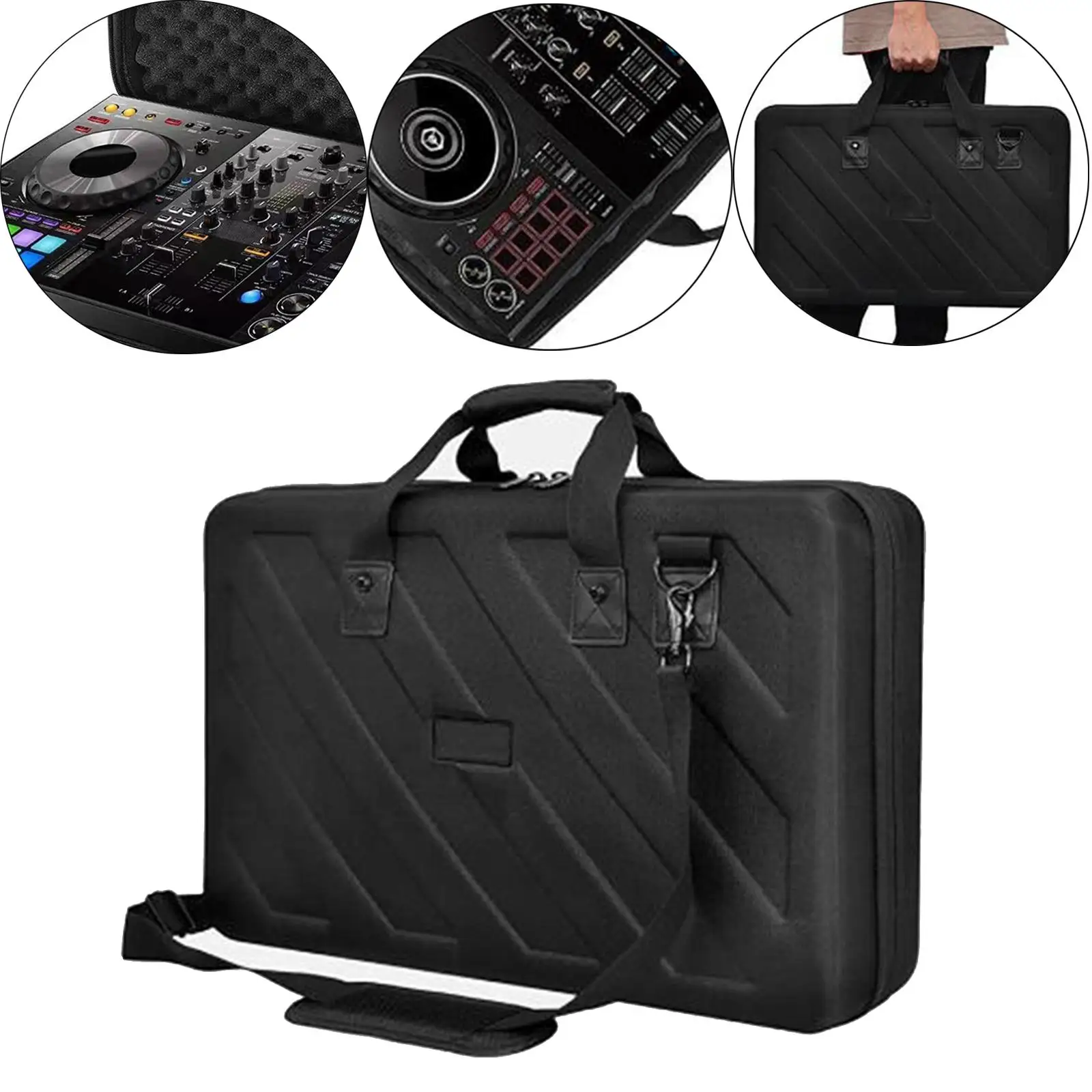 DJ Controller Case Bag Zipper Handbag with Handle EVA Hard Case for Ddj-1000