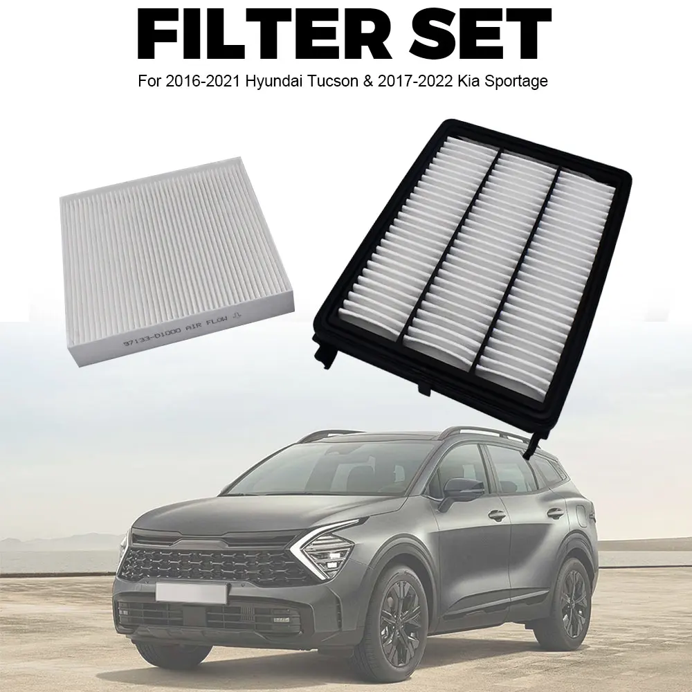 Car Engine Cabin Pollen Air Filter For Hyundai Tucson 2016-2021 For Kia Sportage 2017-2022 28113-D3300 97133-D1000 Accessories