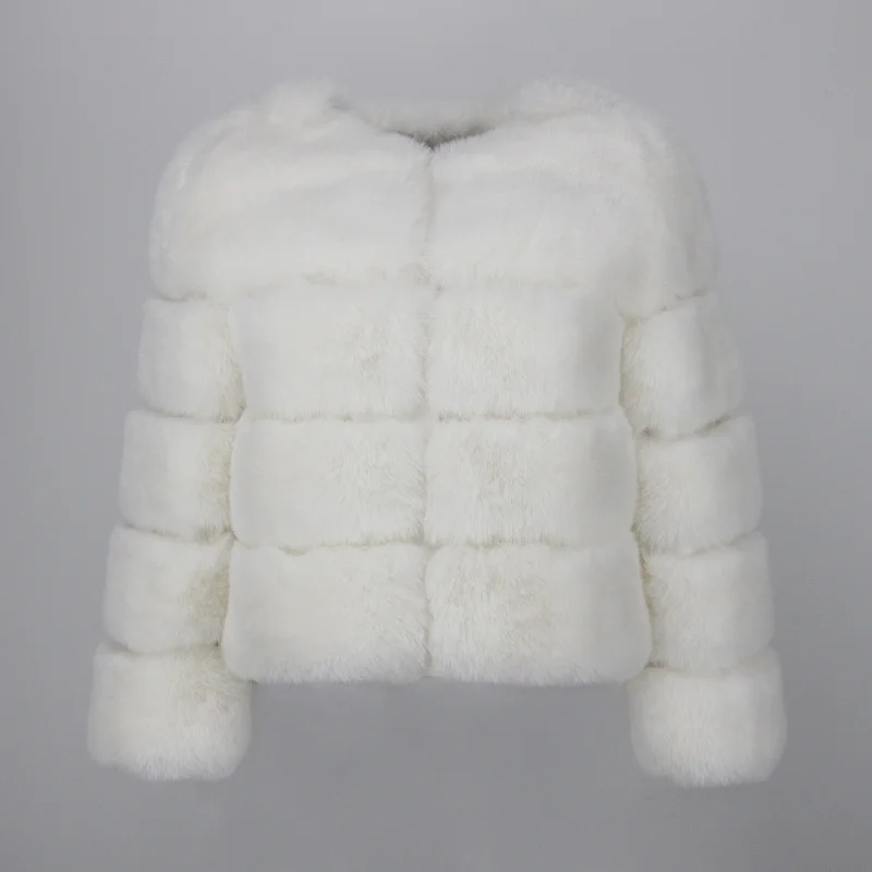 2023 New Luxury Brand Winter Jacket Women Faux Fur Coat Elegant Thick Warm Outerwear Streetwear Fake Fox Rabbit Fur Fashion