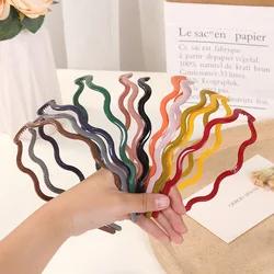 Fascia per capelli antiscivolo con griglia geometrica ondulata Color caramella di nuova moda per accessori per capelli da donna per ragazze copricapo all'ingrosso