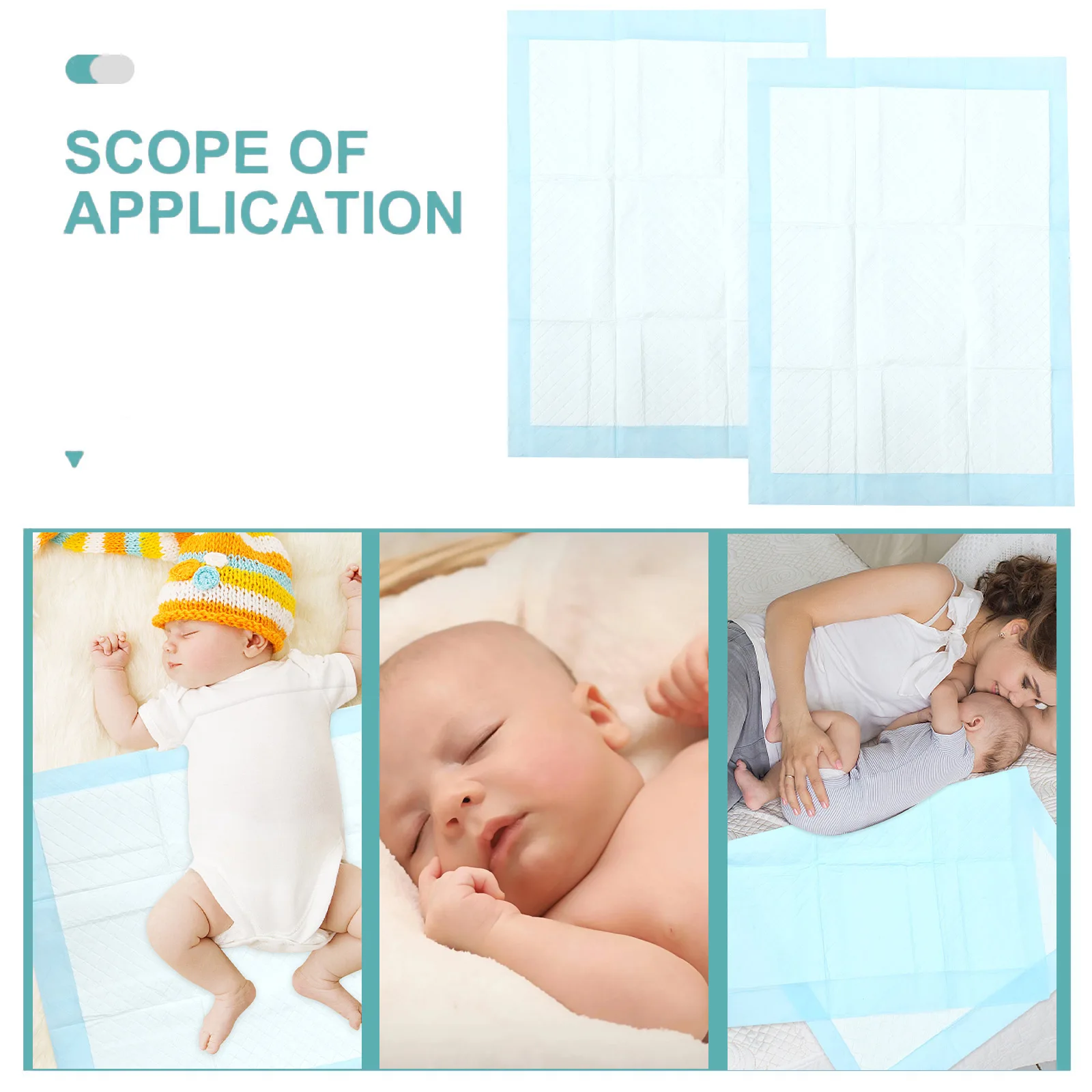 

10pcs Leakproof Changing Pad Covers 80x60cm Absorbent Waterproof Baby Nappy Sheet Newborn Boys Girls Diaper Pad
