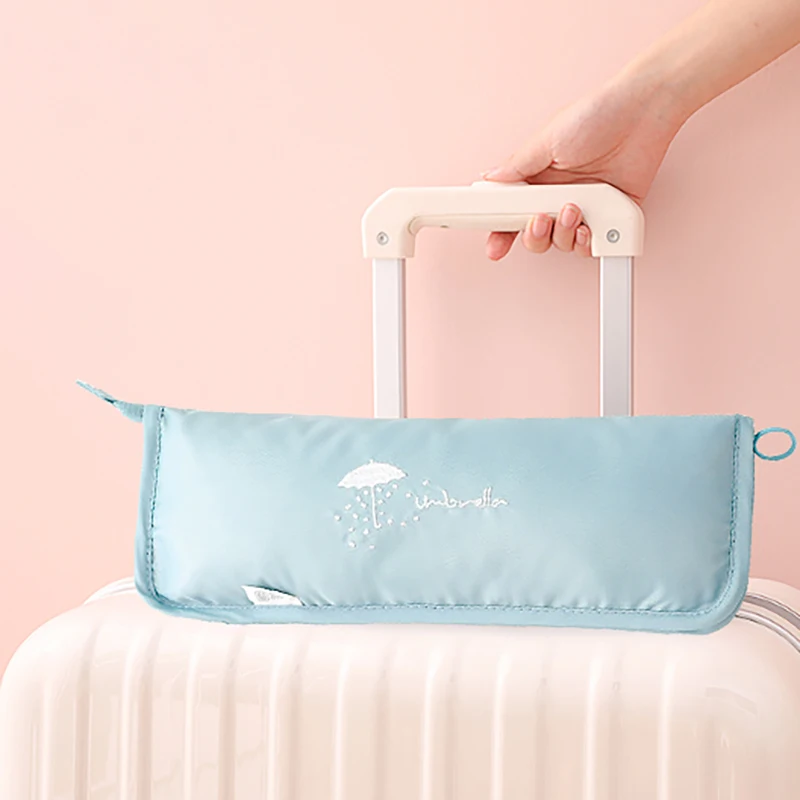 Small Fresh Print Pattern Umbrella Storage Bag Clutch Type Absorbent Folding Umbrella Bag Go Out Portable Waterproof Storage Bag