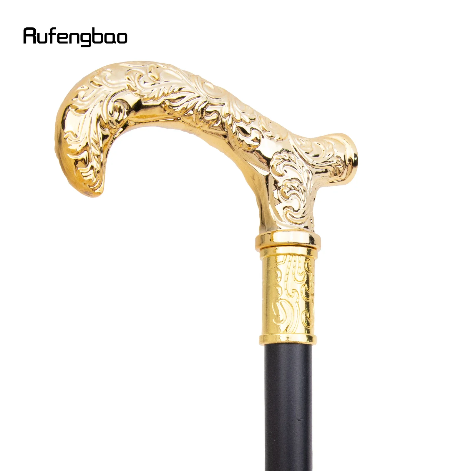 ดอกไม้สีทองรูปแบบเดิน Cane แฟชั่นตกแต่งเดิน Stick สุภาพบุรุษ Elegant คอสเพลย์ Cane KNOB Crosier 93 ซม