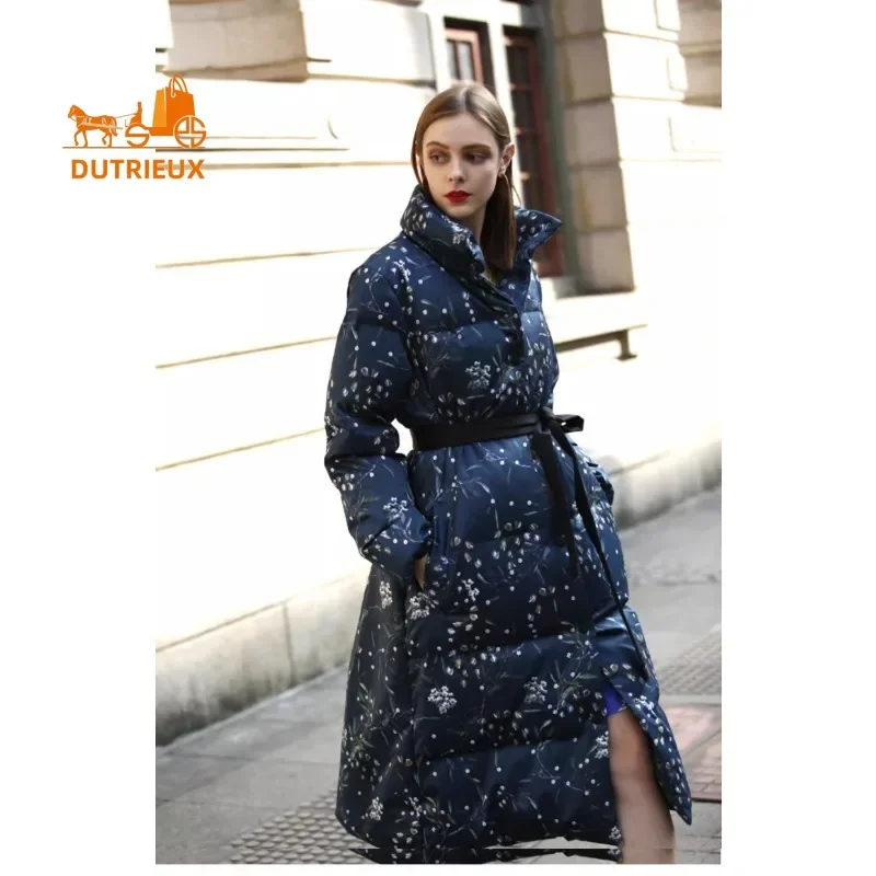 New Autumn and Winter Cotton Jacket for Women, 90% White Duck Down Warm Thick High-end Luxury Down Jacket Custom Woven and Dyed