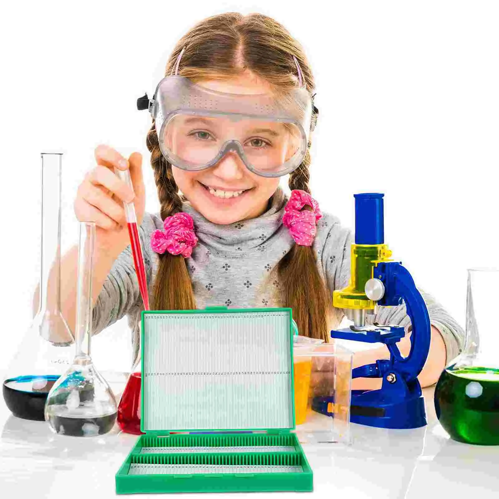 Glass Slide Slice Box Child Slides for Kids Gadgets Sponge Microscope Storage Holder