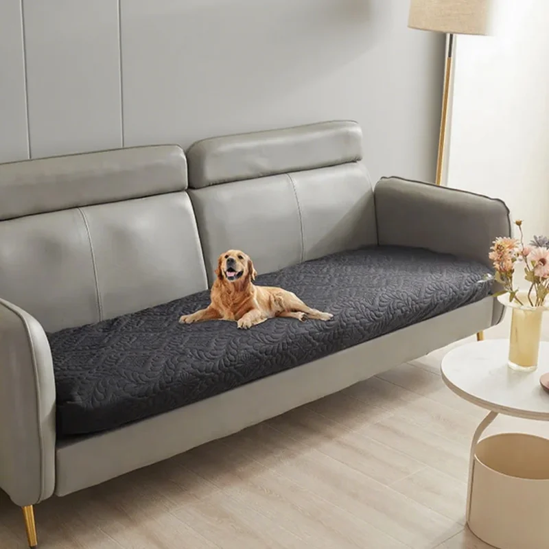 

1pc Pet waterproof blanket 1 piece solid color ultrasonic waterproof quilted bed cover soft breathable dog mattress carpet