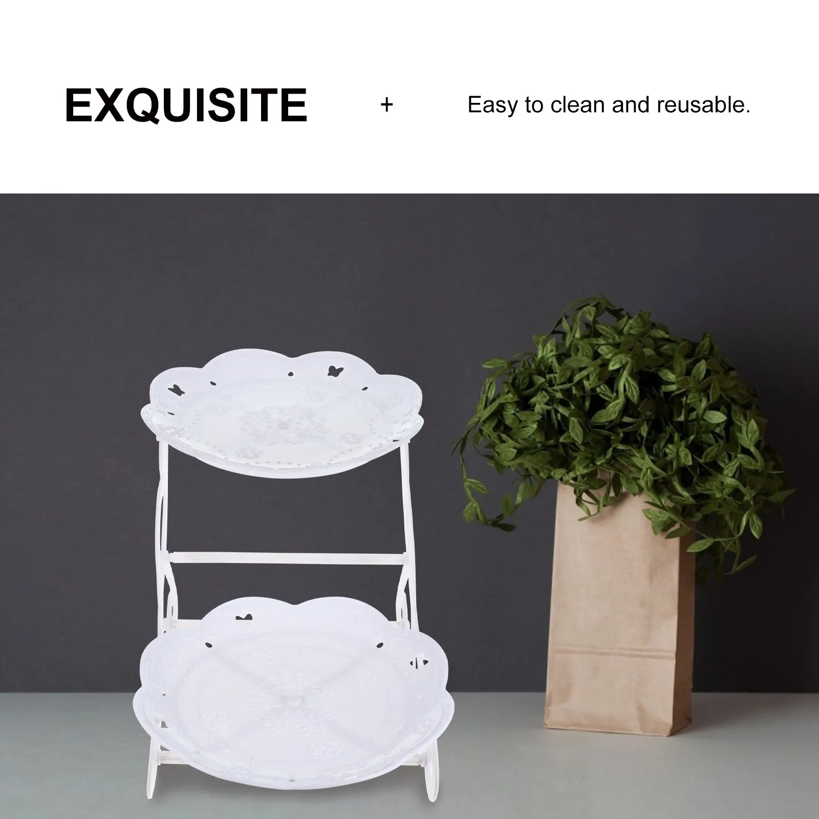 Soporte para postres, estante de exhibición para magdalenas, mano de obra exquisita, fácil de limpiar para bodas, graduaciones, eventos de Navidad, 1 Uds.