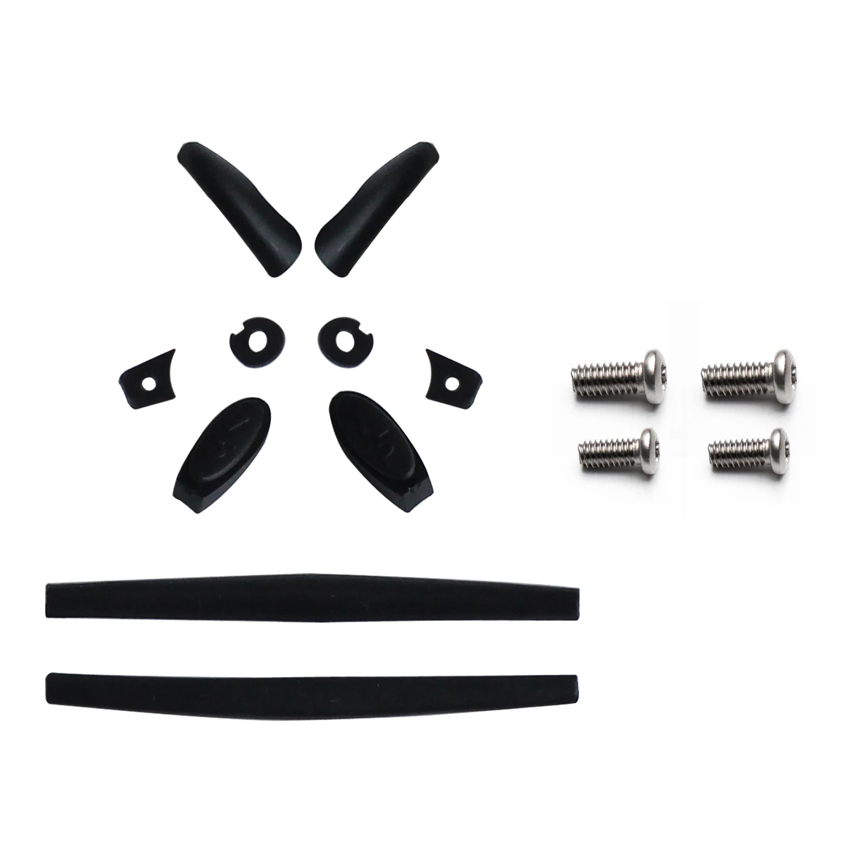 Qyvolux Rubber Kit Replacement Earsocks & Nose Pads & Screwdriver-T6 & Screw-T6-4PCS for-Oakley Juliet Sunglasses Frame view 2