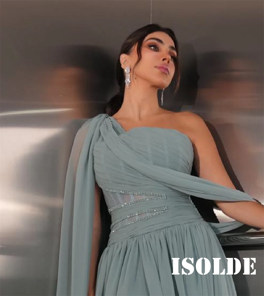 Customized Classic Chiffon Evening Dress Exquisite One Shoulder Sleeveless Homecoming Dresses Formal Special Occasion Gowns