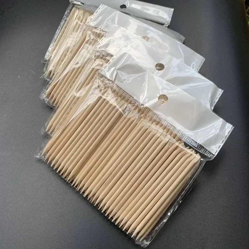 Wooden Cutin Stick, Cutin Removal Tool, Nail Fork, Nail Enhancement Tool 100 Pieces / Piece