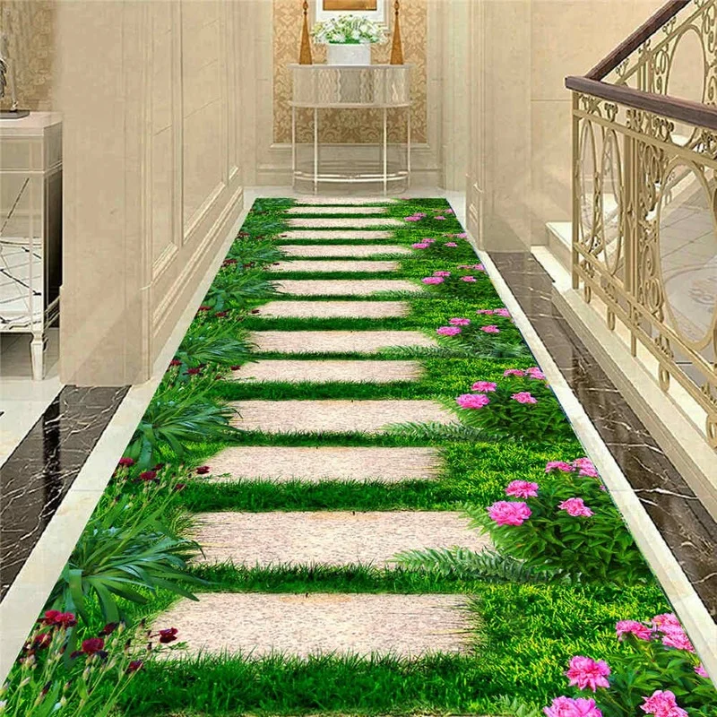 3D Scenario Carpet Living Room Decor Anti-Slip Accessories Fun Adventure Floor Kids Room Decor Long Corridor Bedroom Carpet