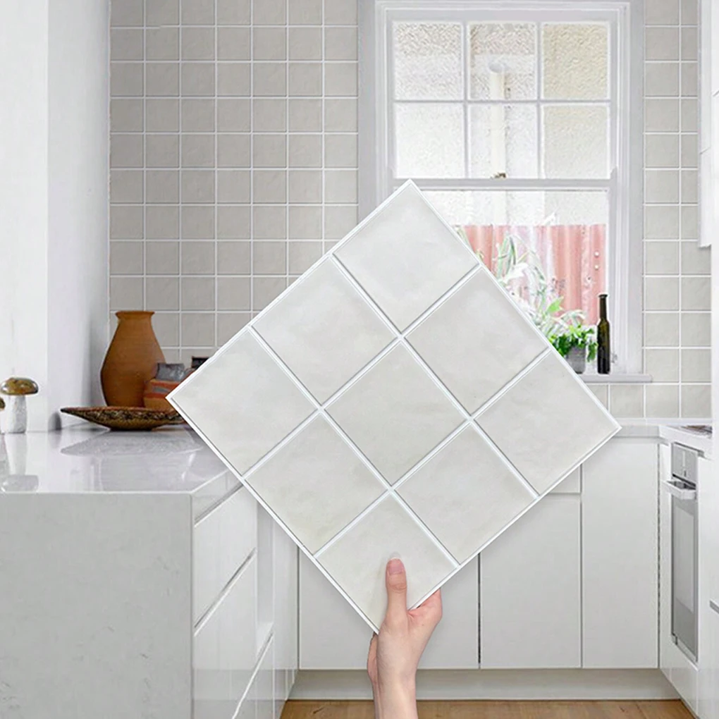 

Depth And Texture Kitchen 3D Tile Stickers – Pack Of 12 For Bathroom PVC Self-Adheve Tiles SCQ1569（22.9x29cm） 12pcs