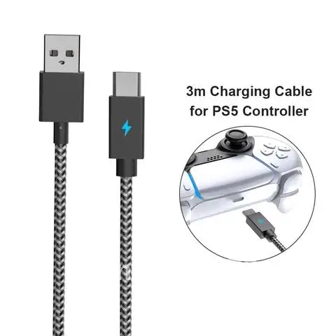 3m Charging Data Cable for Sony PS5 Charging Cable Controller Data Games Handles Charger Cable for Sony PS5 Game Accessories