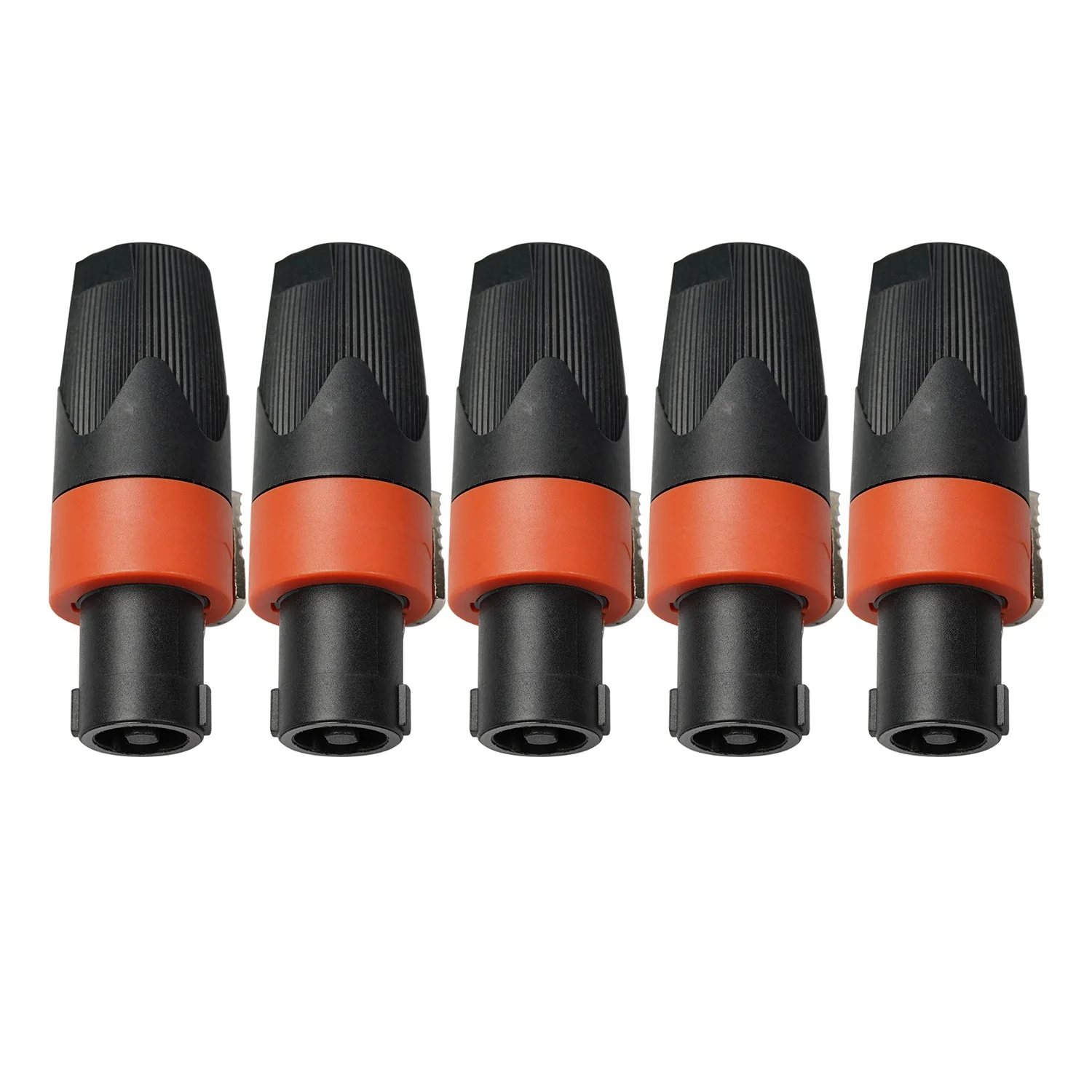 1Set NL4FC Talk Connections Type 4 Pole Plug Male Speaker Audio Plug (Orange)