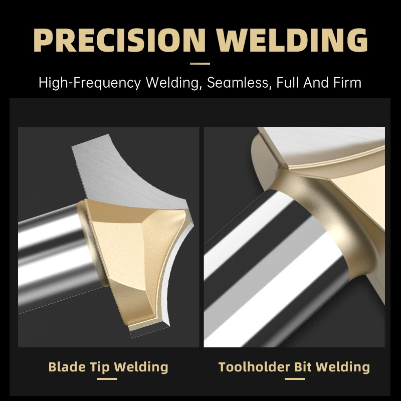 HUHAO Router Bits Wood CNC Engraving Machine Tungsten Carbide Milling Cutter V Groove 1/2 1/4 Groove Router Bit Woodworking Tool