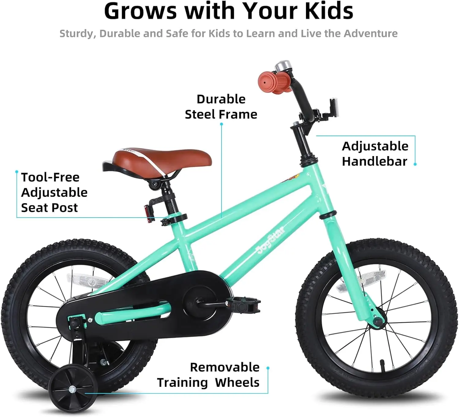Vélo pour enfants de 2 à 12 ans, style BMX de 12 à 20 pouces, pour garçons et filles, avec roues d'entraînement