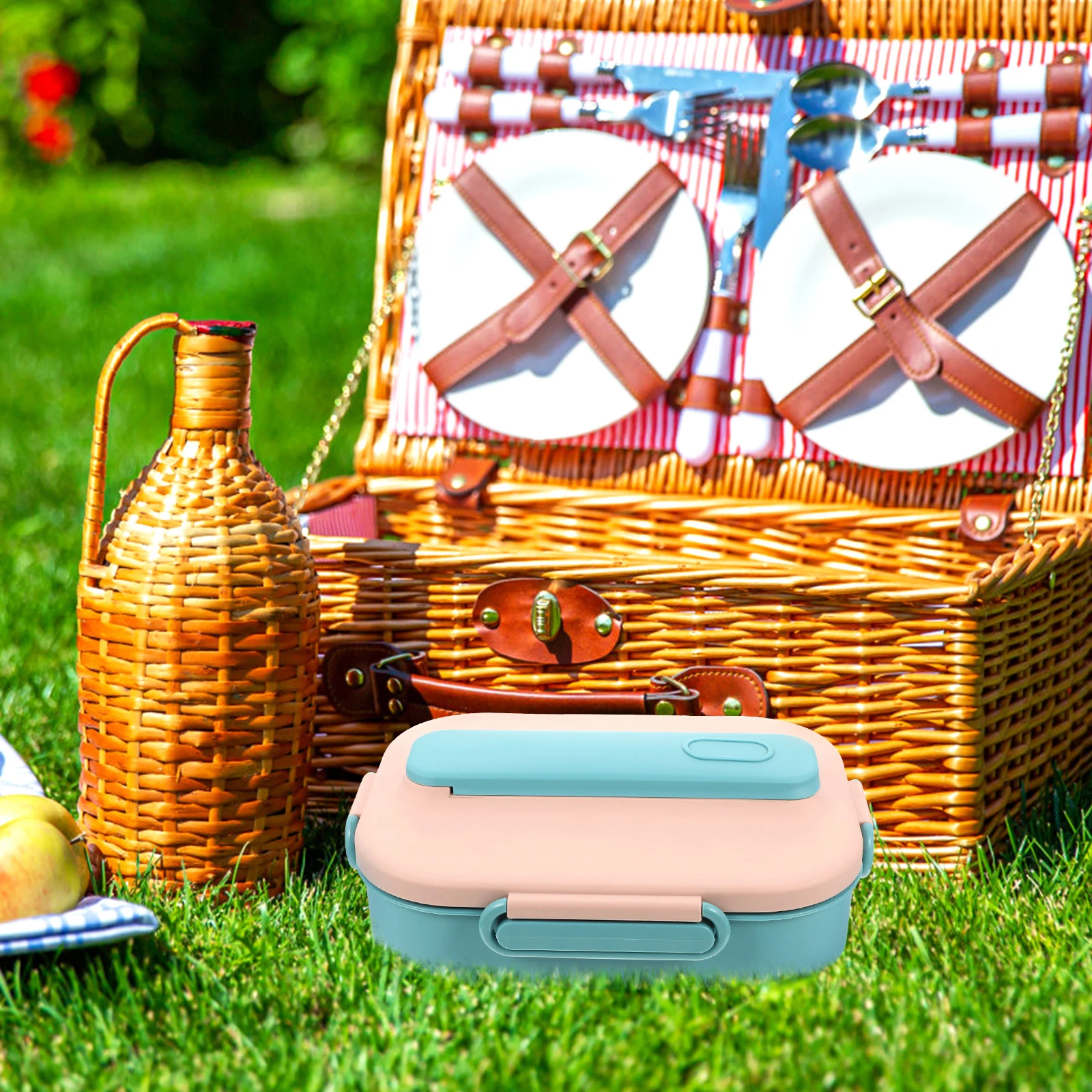 

Lightweight Thermal Lunch Box Insulated Stainless Steel Compartment Container Adult Sealing Buckles for Adults