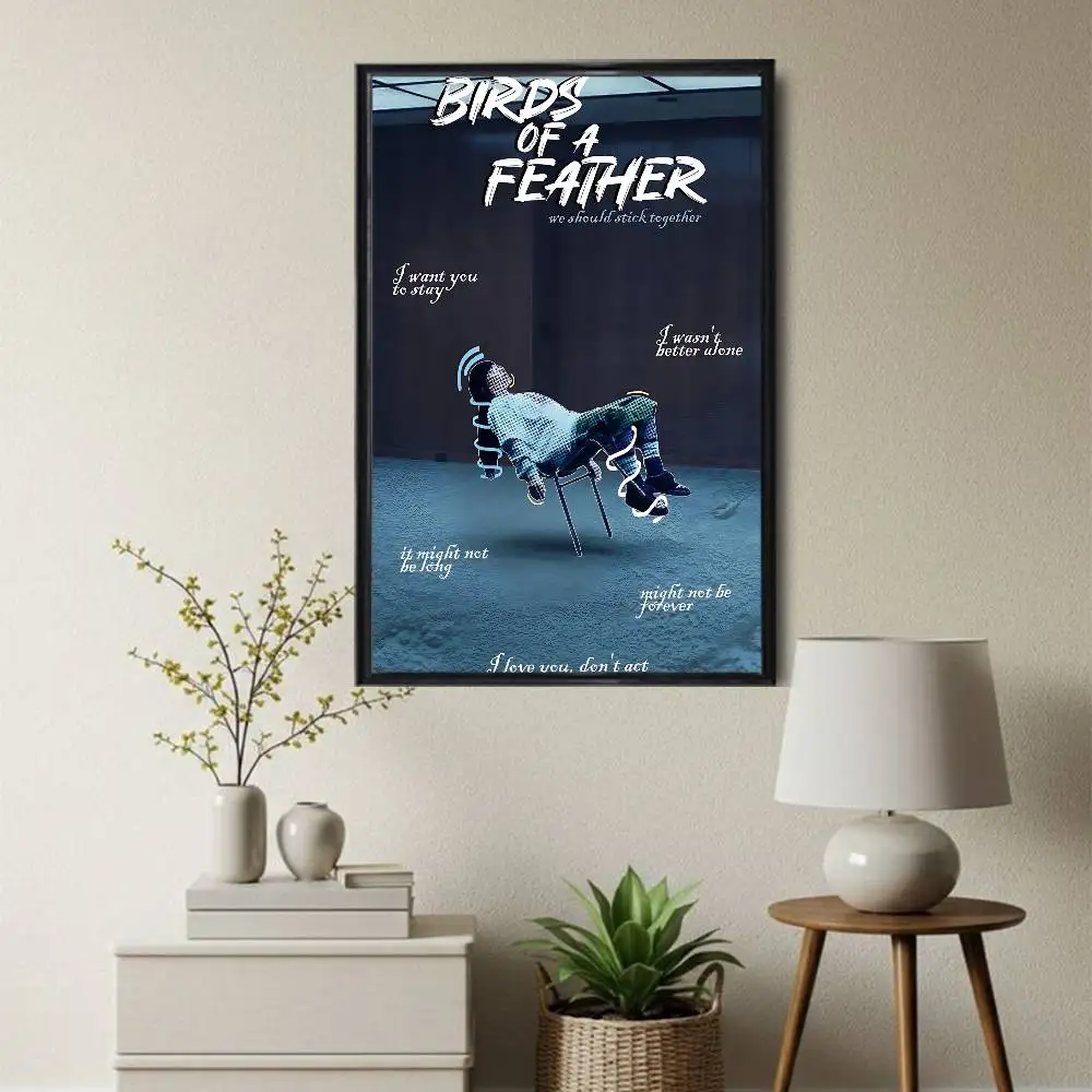 Birds Of A Feather Wildflower Billie Eilish  Poster HD Art Sticky Wall Waterproof Home Living Bedroom Bar Aesthetic Decoration