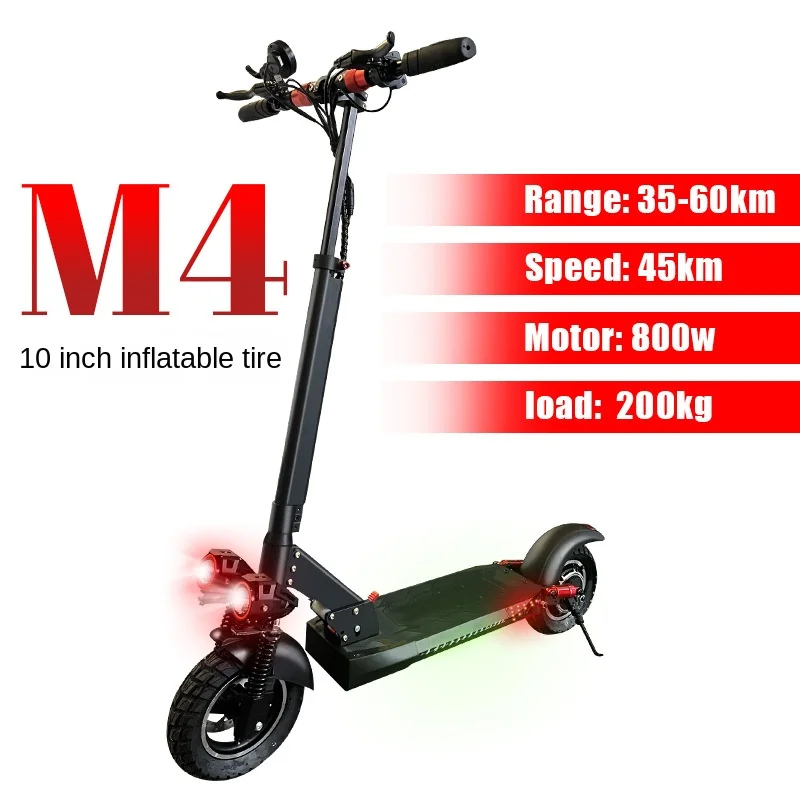 

Складной электрический скутер M4, 21 кг, 10-дюймовые пневматические шины с амортизацией, 48 В, 10,4 А, диапазон 30 км, светодиодный дисплей для поездок на работу