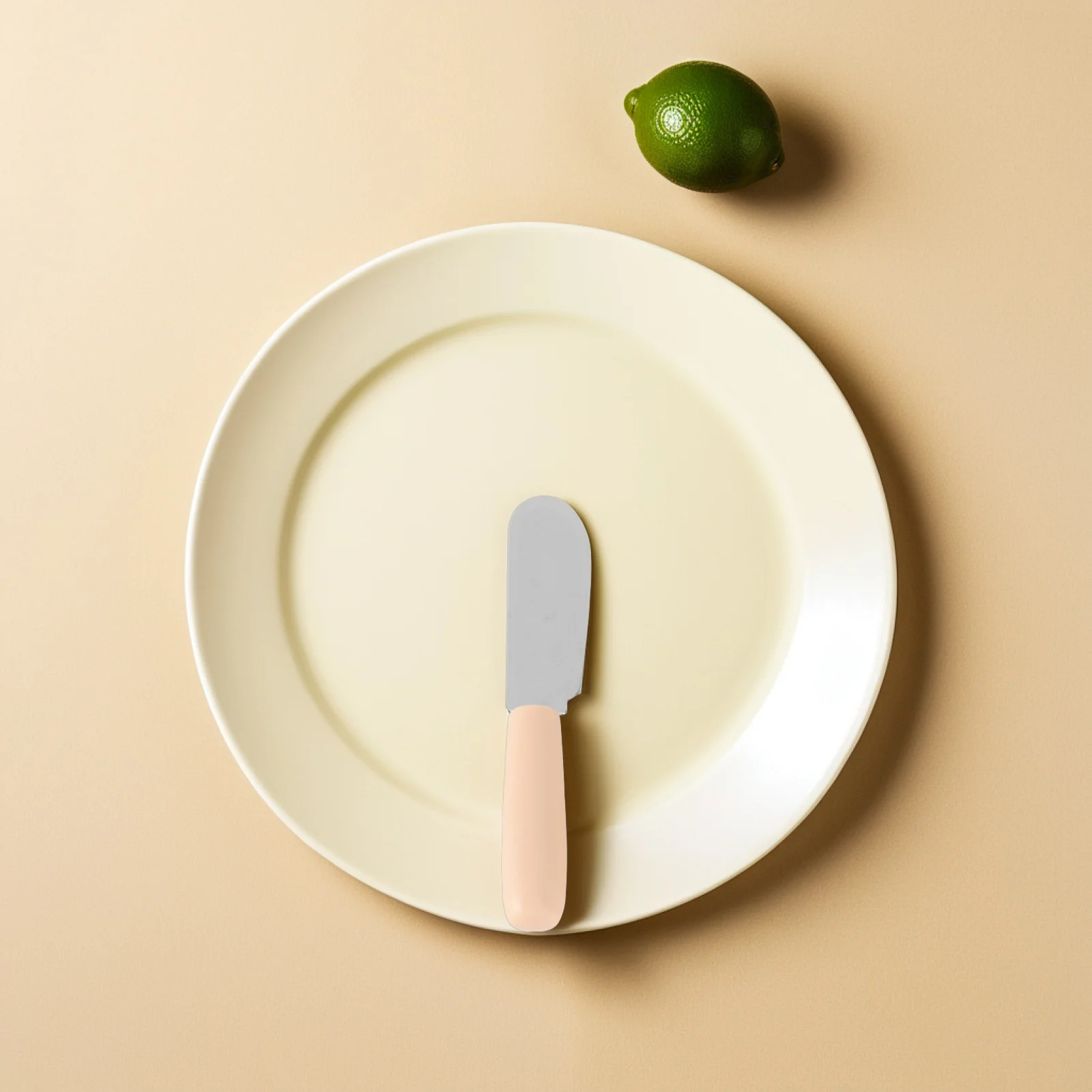 

6Pcs Stainless Steel Butter Knife Set Plastic Handle Cooking Tools Non-Warping Silicone Handle Kitchen Utensils