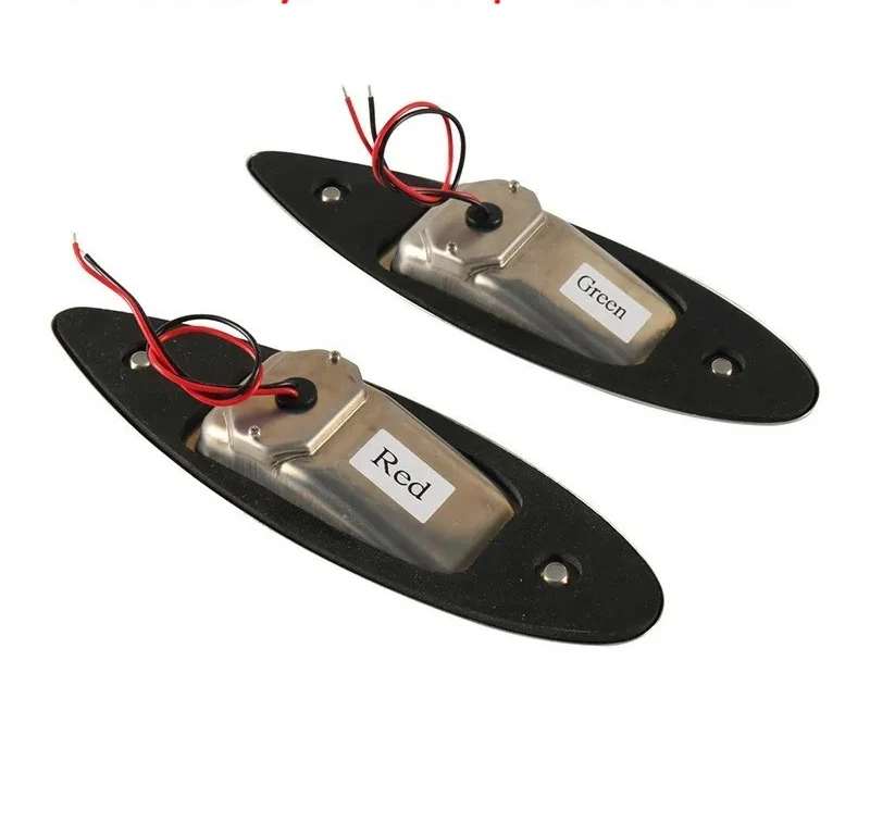 Marine stainless steel left and right side lights, LED dual color signal lights, red and green, a pair of indicator lights