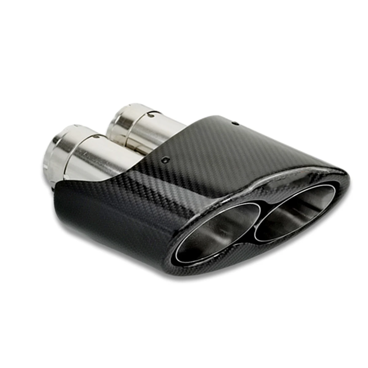 A Pair Real  Carbon Muffler End Tips Automobile Tail Throat Exhaust Pipe for Audi RS3 RS4 RS5 RS6 RS7 Refit