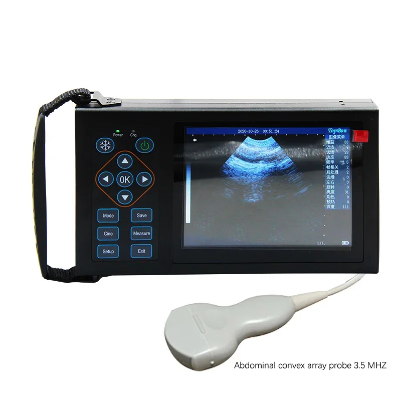 

3.5 MHZ Pet Electronic Pregnancy Test B Ultrasonic Animal 16-color Imaging Ultrasonic Detector