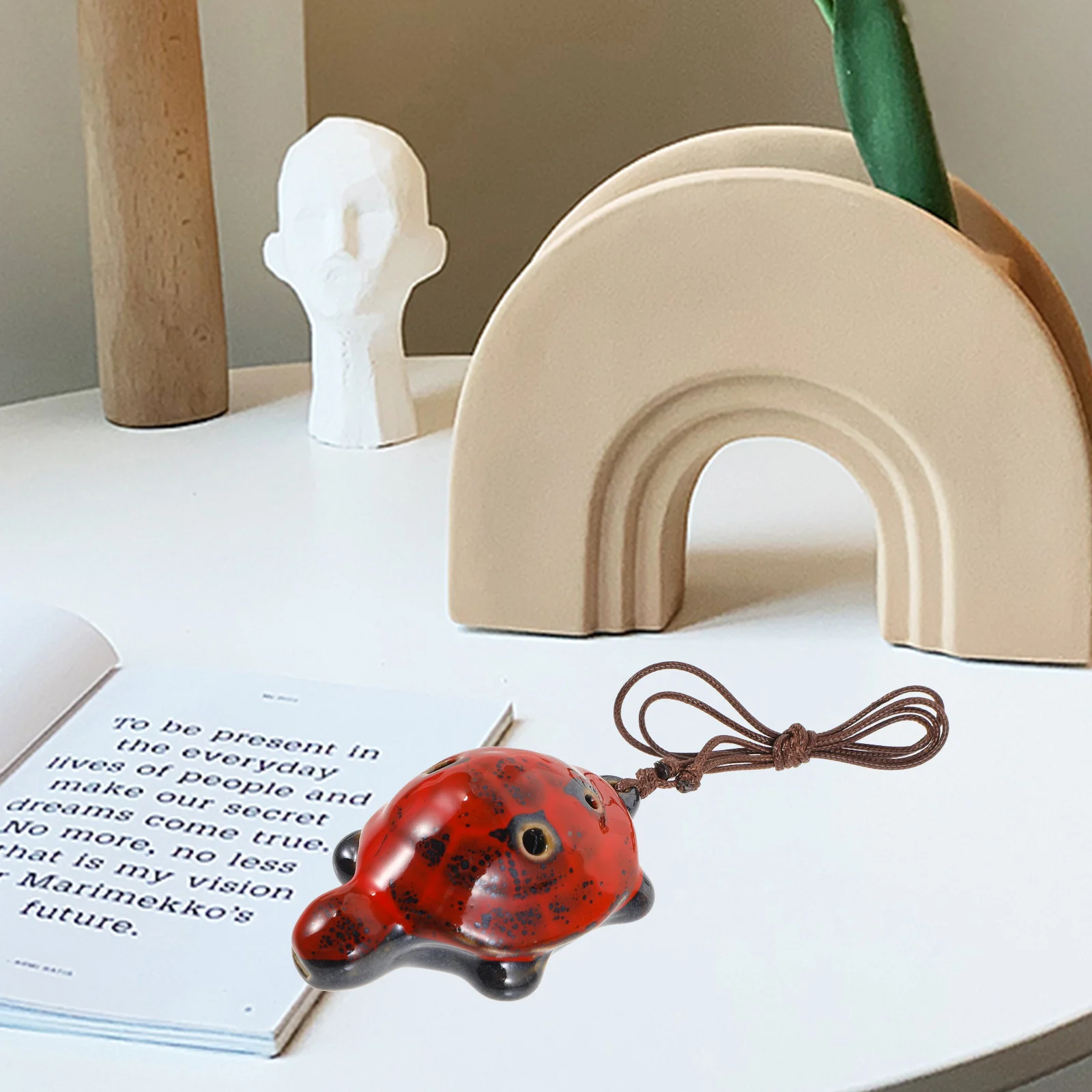 

6 Hole Turtle Shaped Ceramic Ocarina Portable Music Instrument Beginner Kids Children Practice Wind Instrument