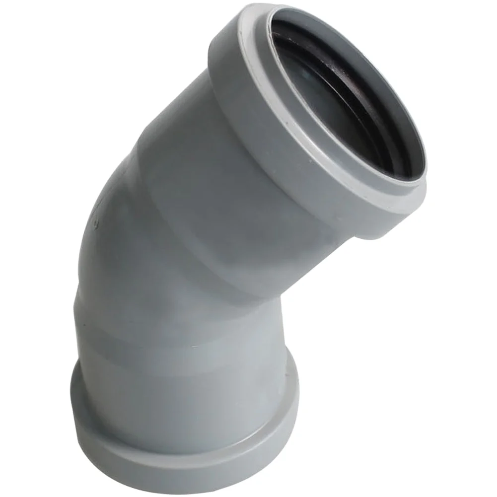 50mm Plastic Pipe Connector 135 Degree Angle for Drainage Line Installation Quick Connect No Glue Needed Robust Material