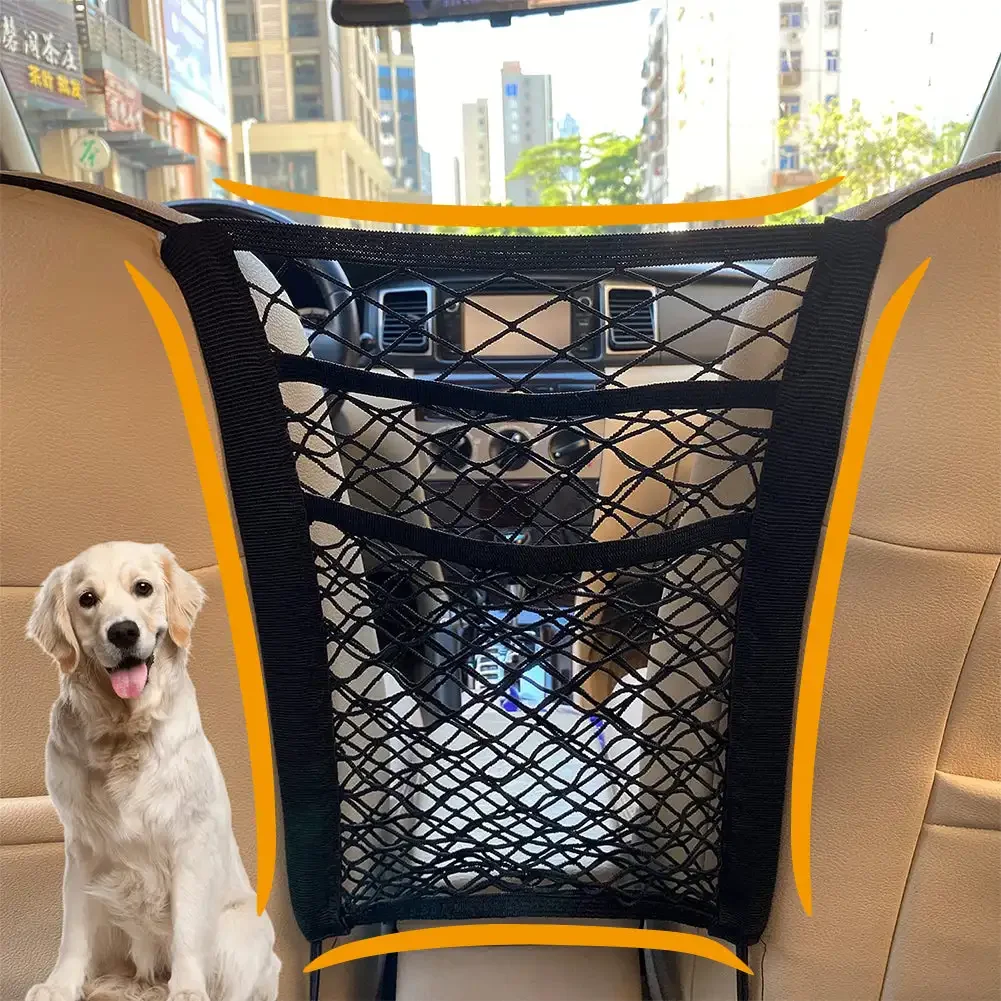 Elastic Car Pet Fence Dog Safety Isolation Net Children Travel Isolation Barrier Mesh Dog Fence Anti-collision Mesh Pet Supplies