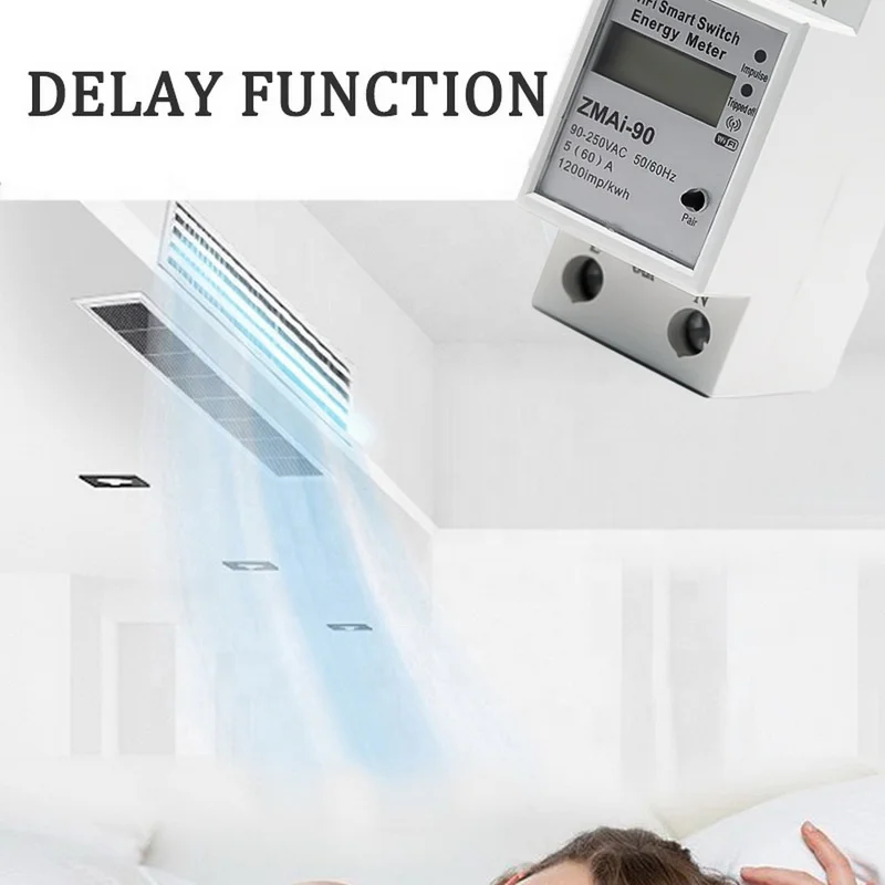 UEMON Single Phase Digital Electric Energy Monitor Smart Home Wireless Power Meter WiFi Power Consumption Switch