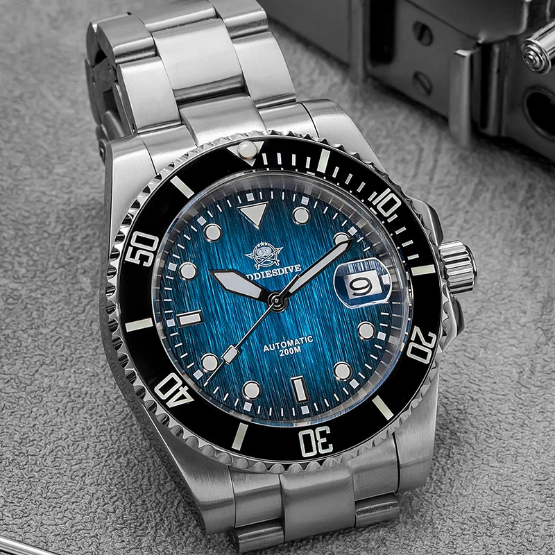 

ADDIESDIVE NH35 Men Automatic Mechanical Wristwatch Stainless Steel 200M Waterproof Sapphire Super Luminous Diver Watches