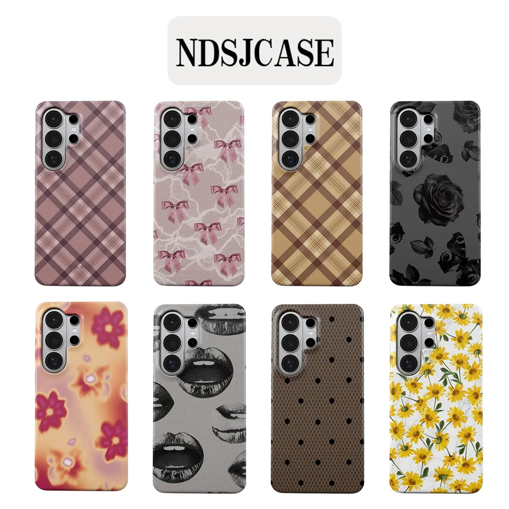 Luxury Clmj Tea Time Phone Case for Samsung Galaxy S20 S23 S24 S25 S26 FE Plus Ultra Edge 4G 5G Double-layer Back Cover