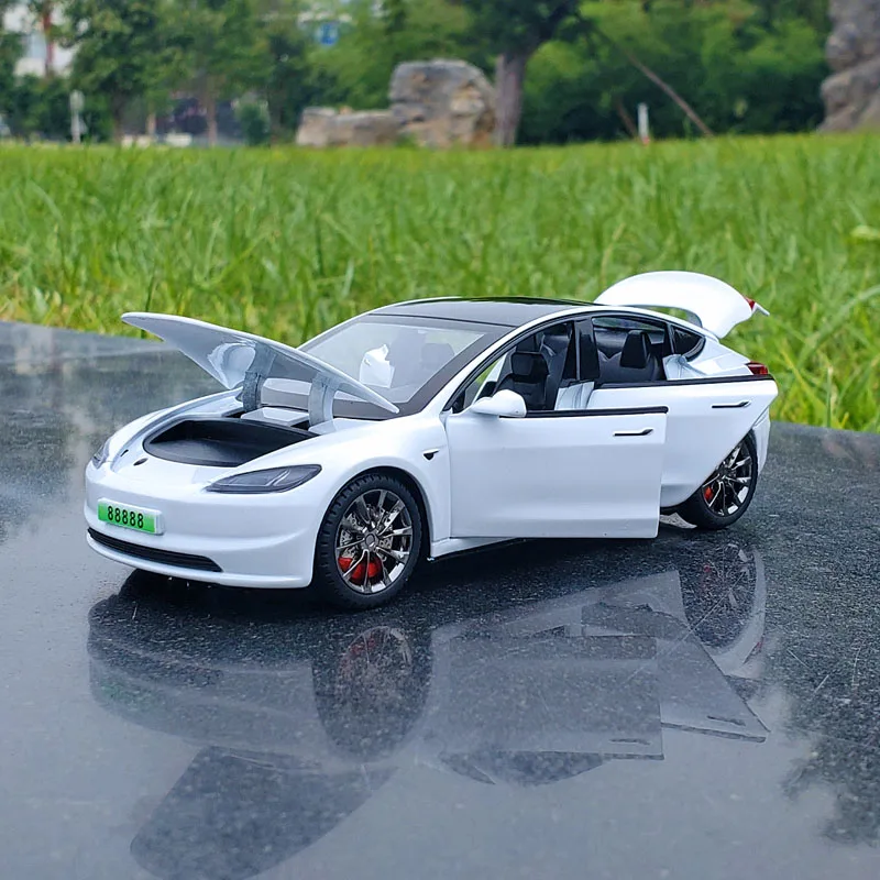 

2024 НОВИНКА 1:32 ДЛЯ модели 3, новая энергия, модель автомобиля из сплава, игрушечный автомобиль, литье под давлением металла, звук и свет, игрушечный автомобиль, автомобиль