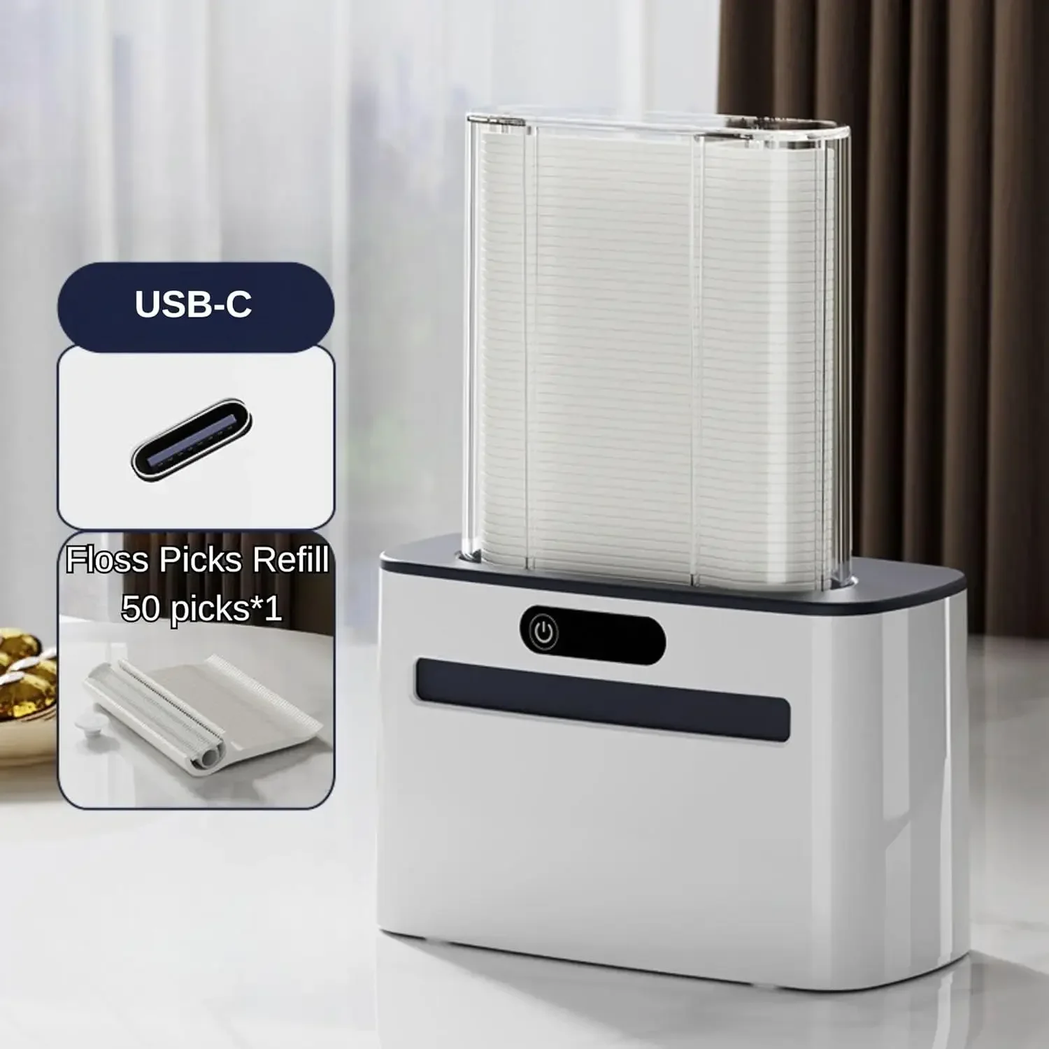 1/3/5PCS Intelligent Sensor Floss Box Automatic Pop-up Electric Floss Stick Storage Home Restaurant Hotel Box Flosser