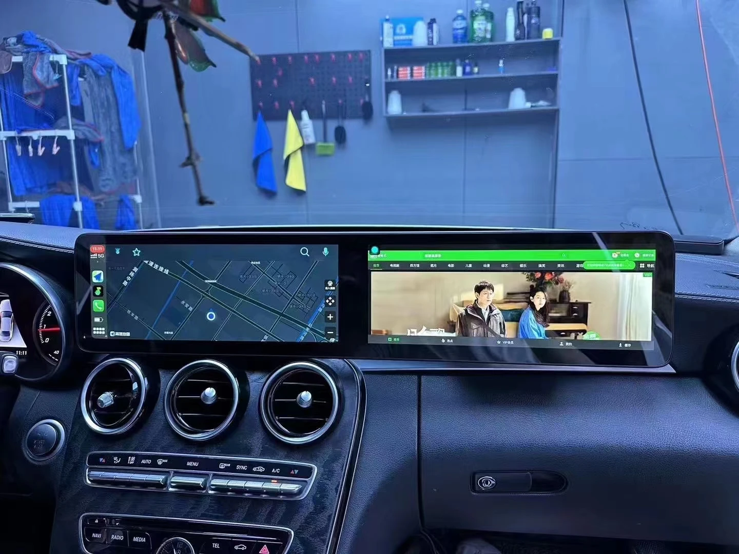 8G 256G 12.3 Inch Dual Screen For Mercedes Benz C GLC Class W205 X253 2015 2018 Multimedia Android Car Radio Navigation Carplay