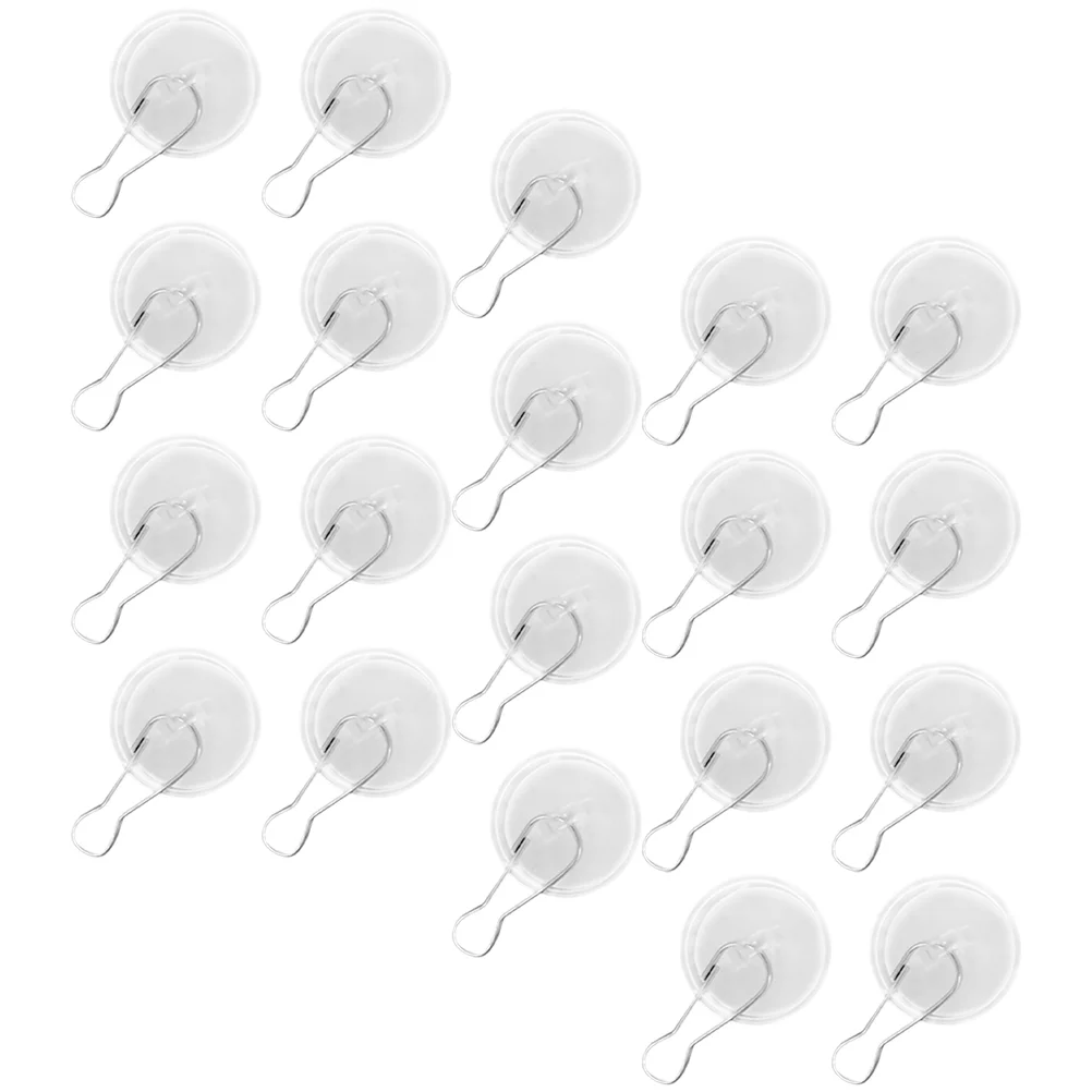 

20 Pcs Heavy Decorate Suction Cup Ceiling Hook Hanging Plant Stainless Steel Plastic Wind Chime Hanger